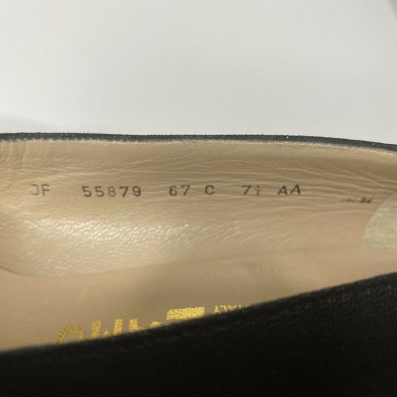Salvatore Ferragamo Pumps Sz 7.5 AA Square Toe - Picture 6 of 8